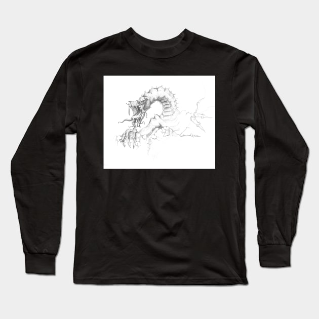 Cthulhu Dragon Long Sleeve T-Shirt by Blackwood Artworks